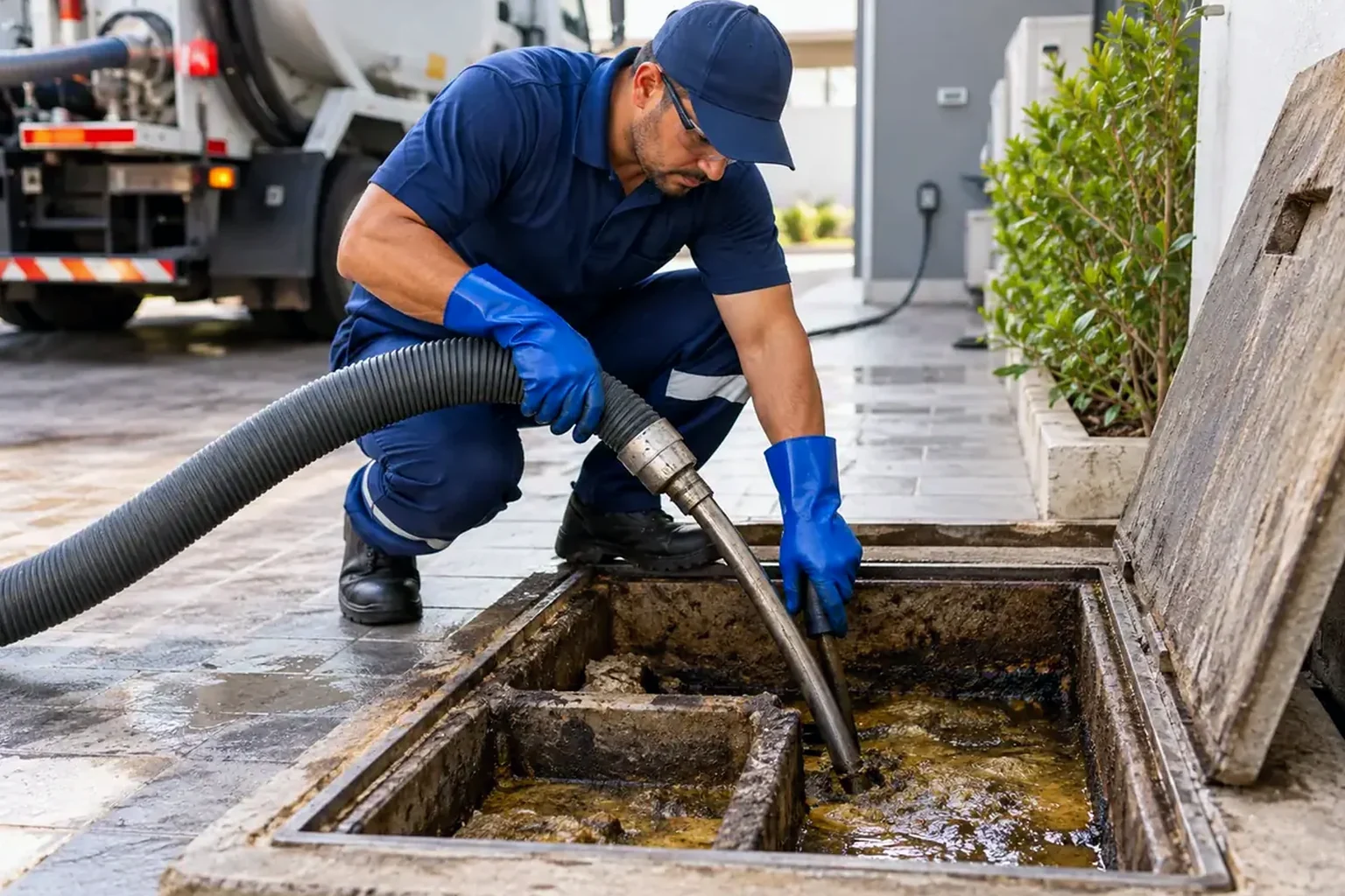 Técnico realizando inspeção de tubulações com câmera em Marituba.